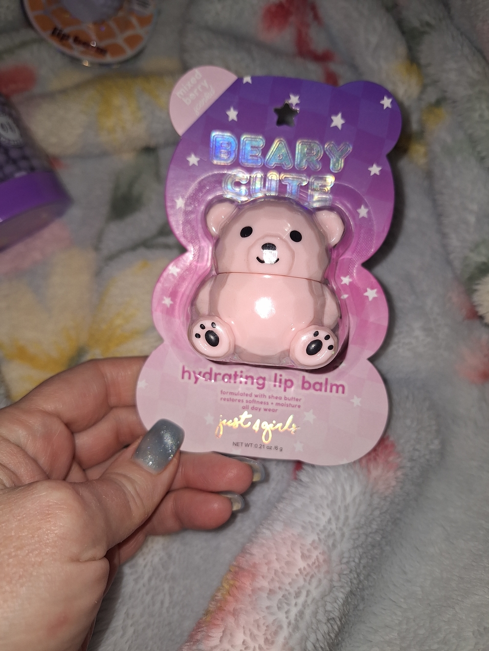 Just Gold Beary Cute Hydrating Lip Balm - Pink Bear Mixed Berry
